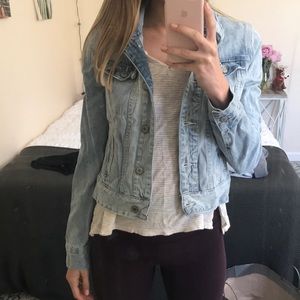 Free People Light Wash Denim Jacket